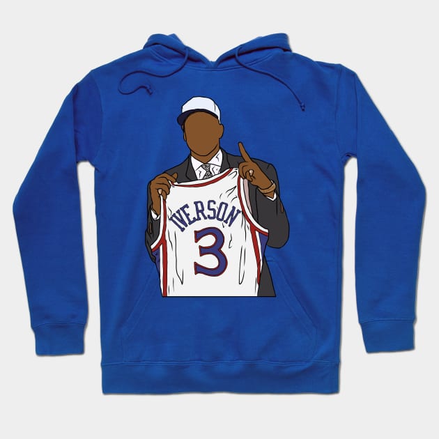 Allen Iverson Draft Night Hoodie by rattraptees